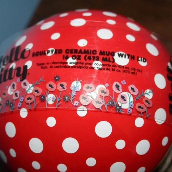 Bioworld Hello Kitty Sanrio Mushroom Shaped Ceramic Mug - Picture 5 of 15